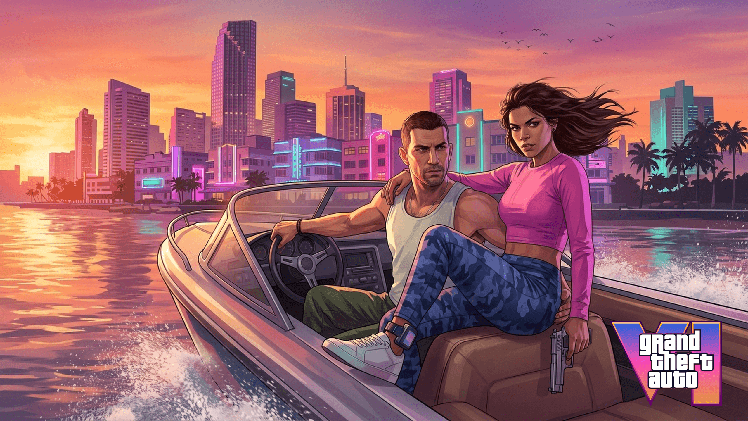 GTA 6 4K Desktop Wallpaper — Vice City