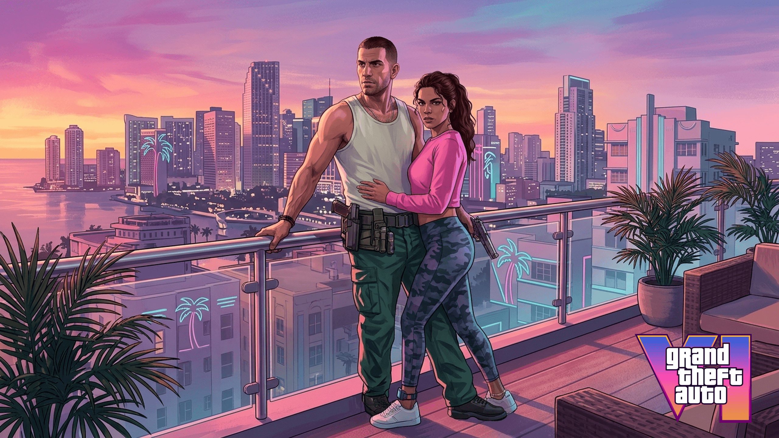 Jason & Lucia GTA 6 Desktop Wallpaper