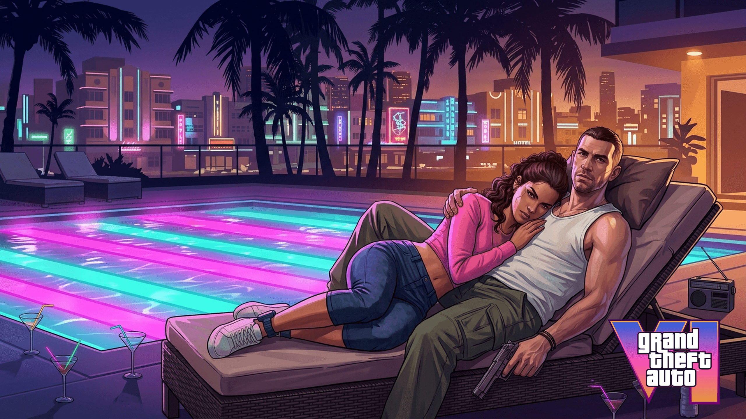 Jason & Lucia GTA 6 Desktop Wallpaper
