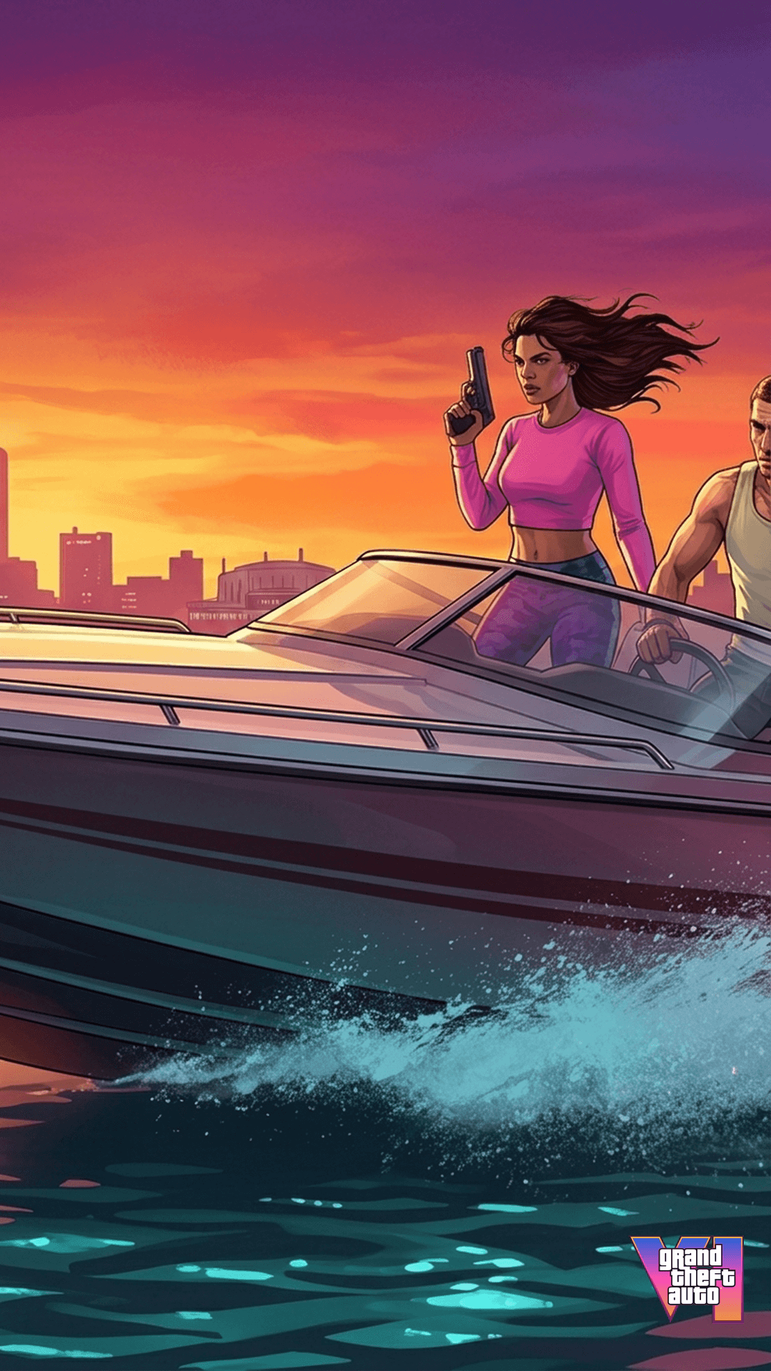 Vice City GTA 6 Phone Wallpaper 4K