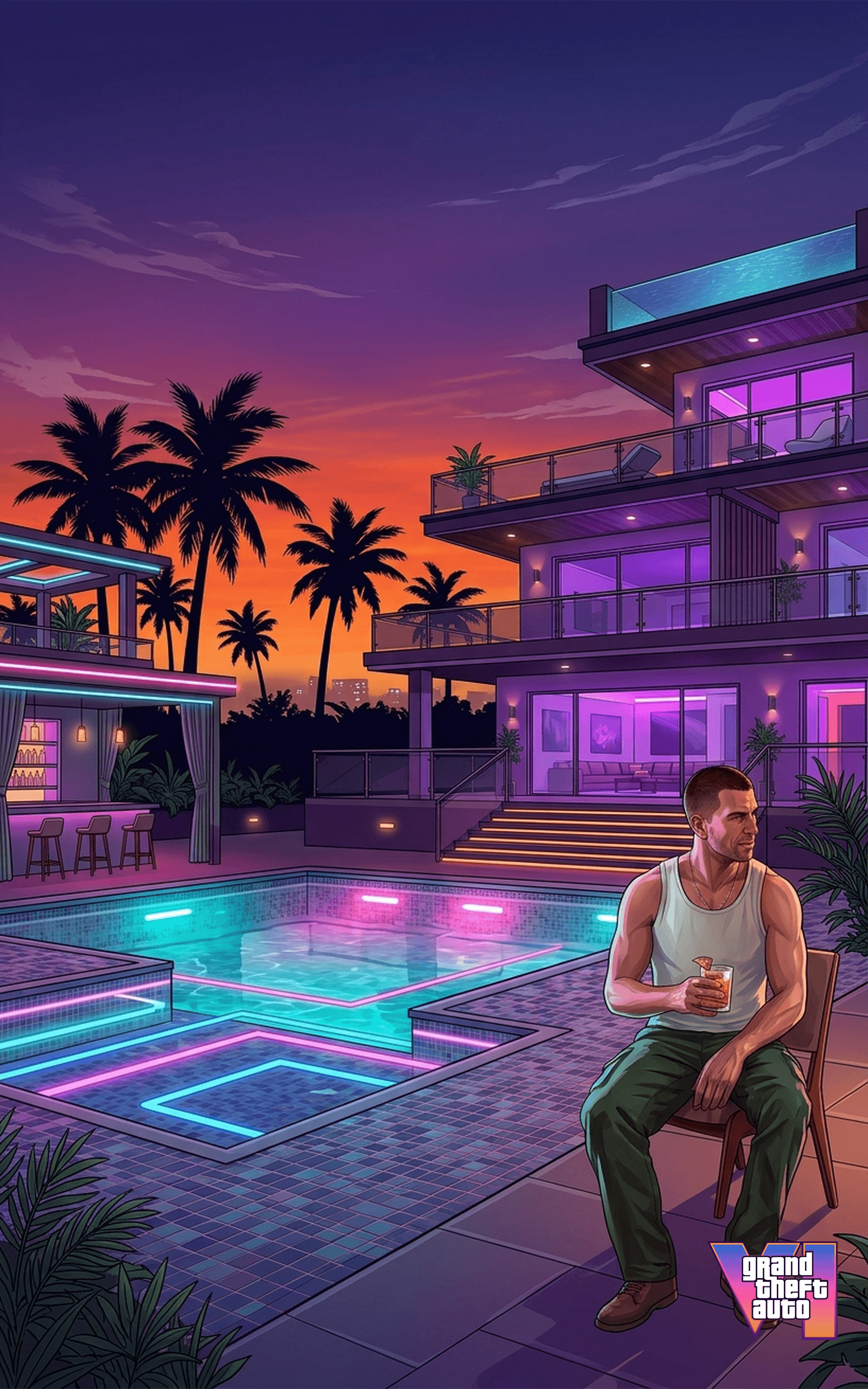Vice City GTA 6 Tablet Wallpaper 4K
