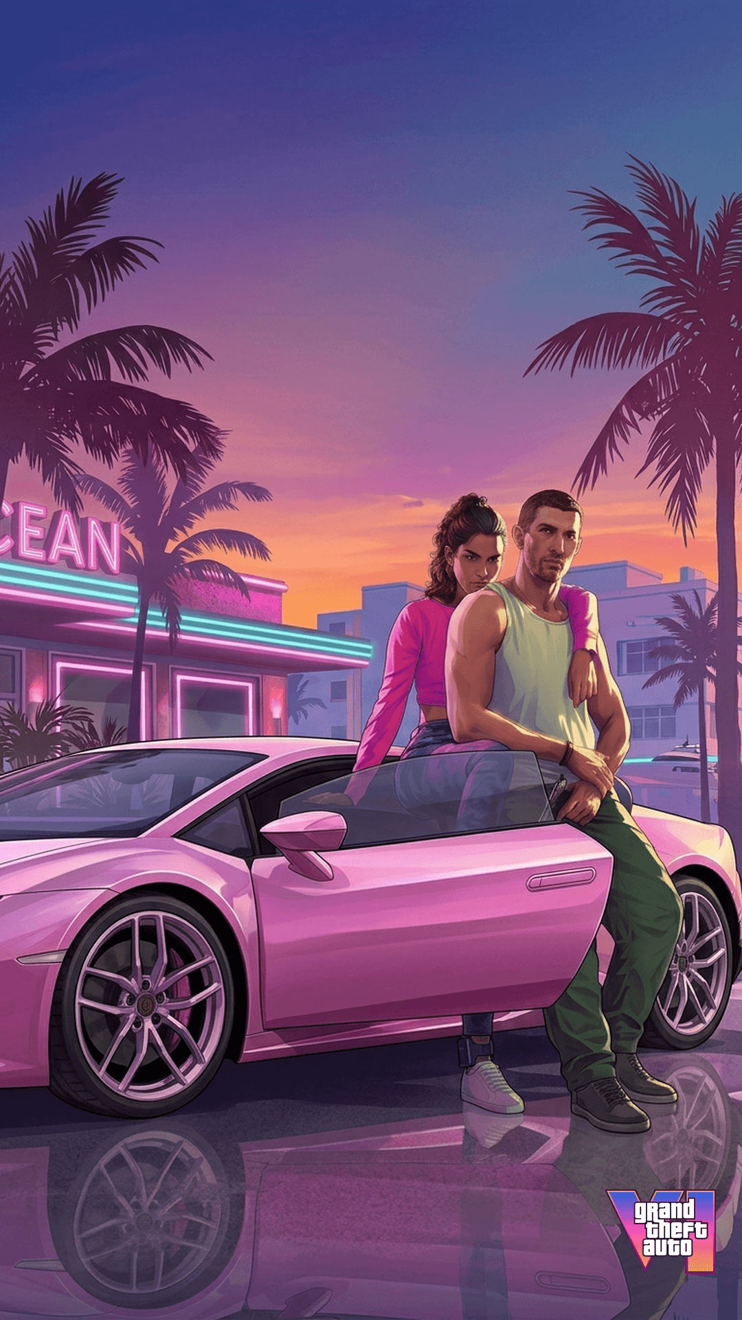 GTA 6 4K Phone Wallpaper — Vice City