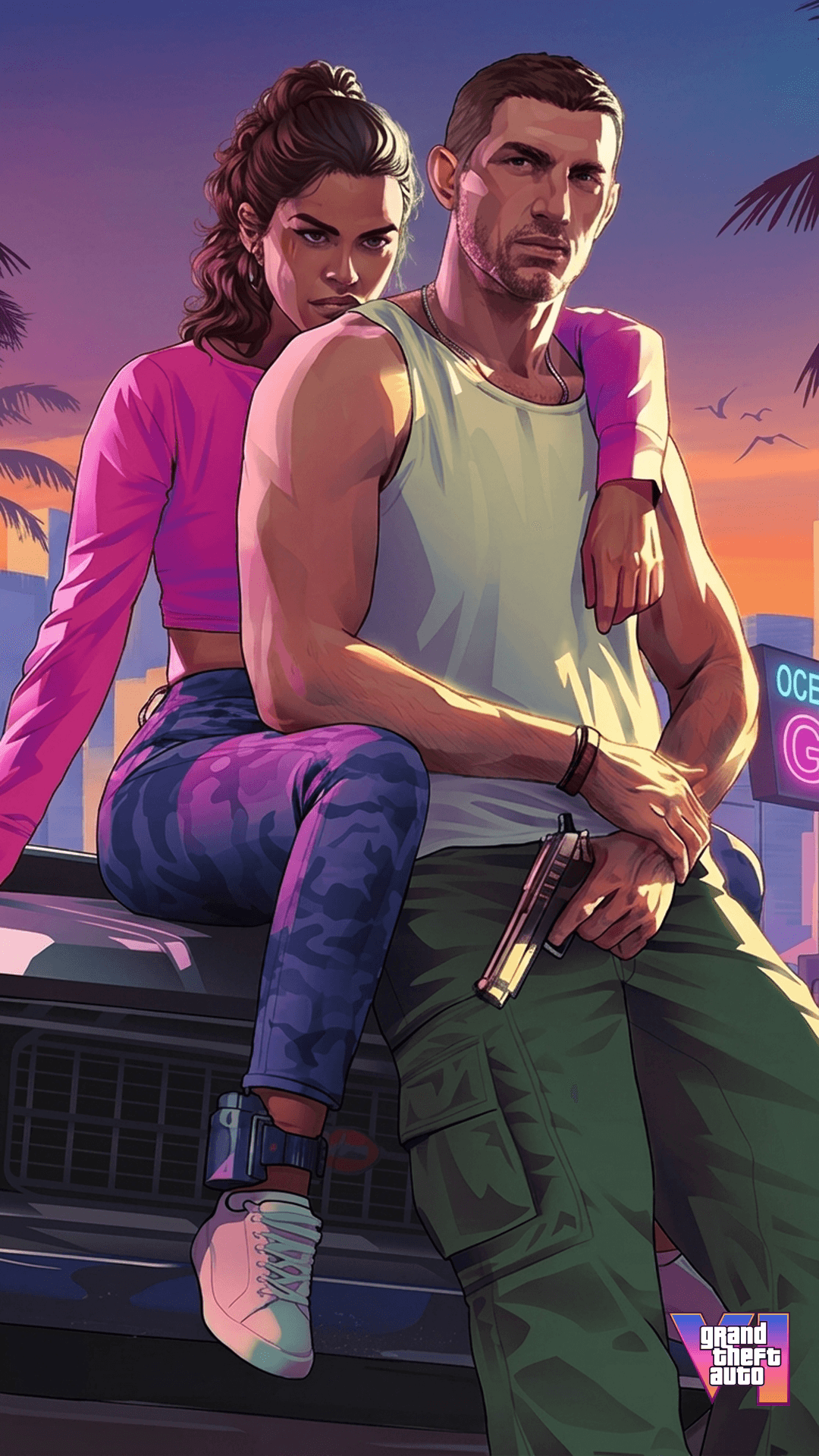 GTA 6 4K Phone Wallpaper — Vice City