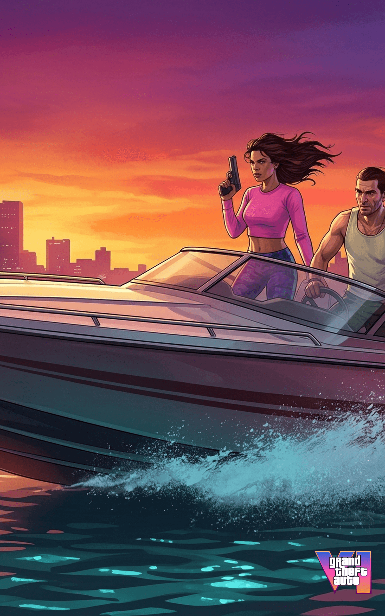 GTA 6 4K Tablet Wallpaper — Vice City
