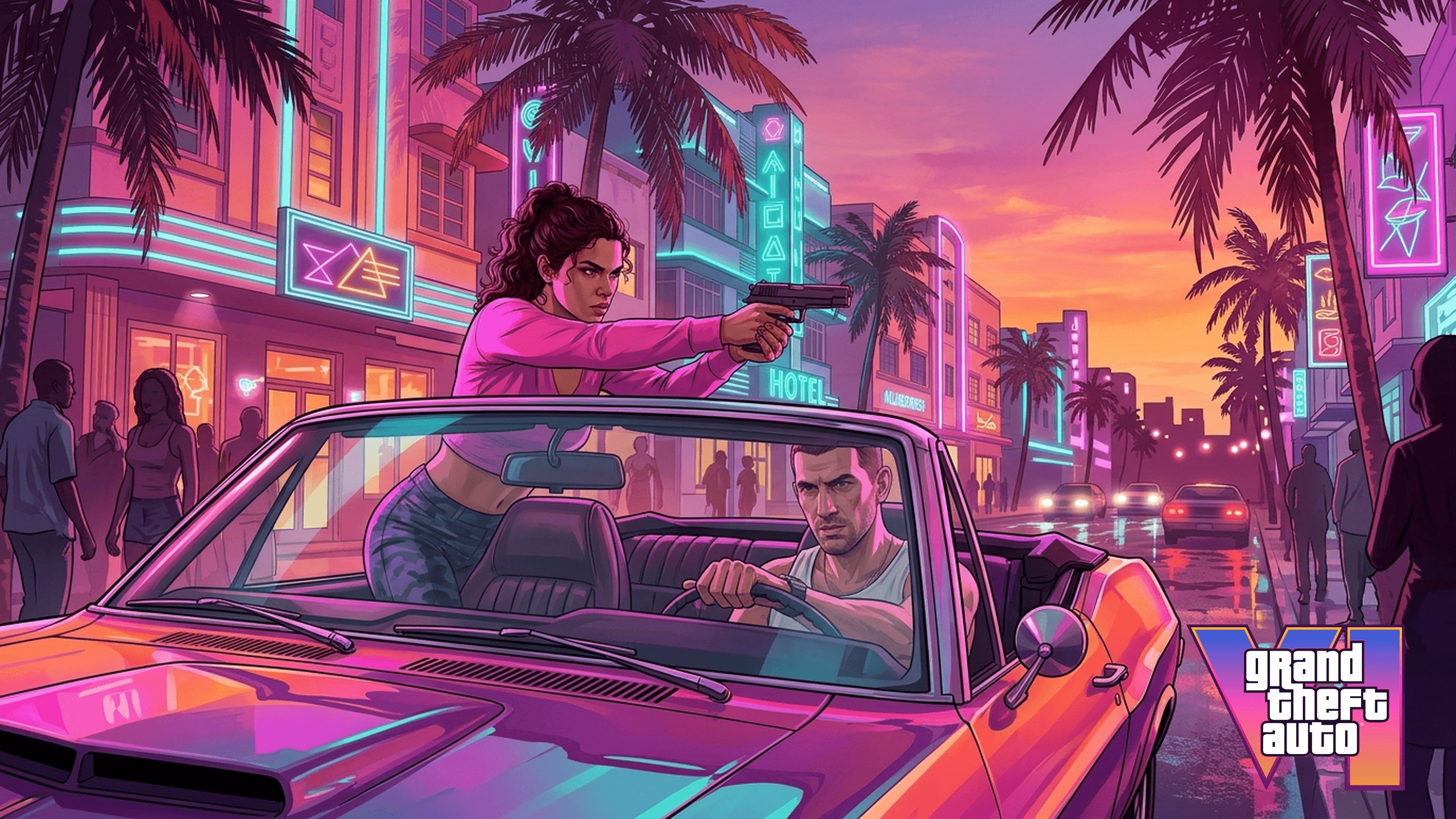 GTA VI Desktop Background — Jason & Lucia