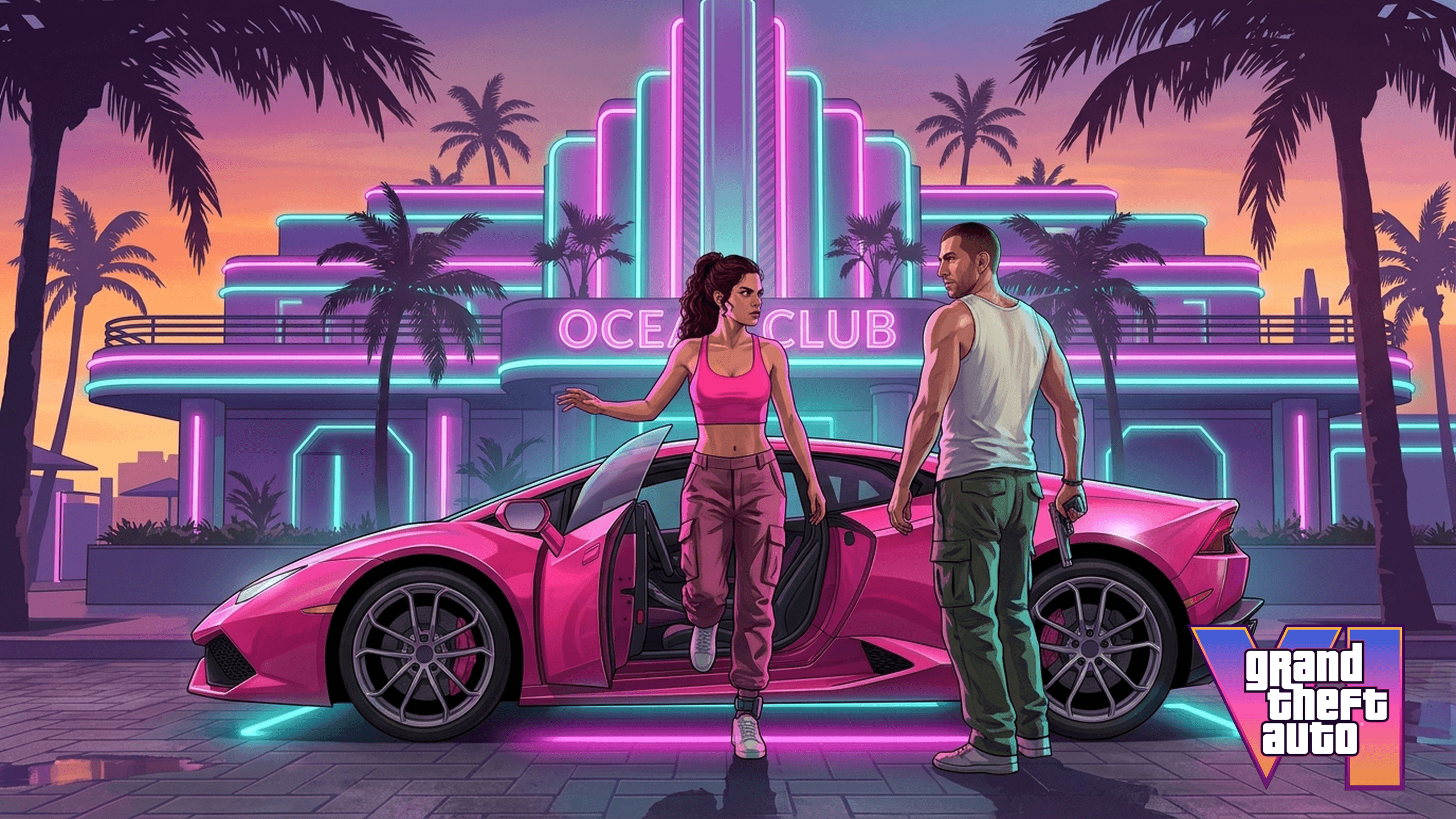 GTA VI Desktop Background — Jason & Lucia