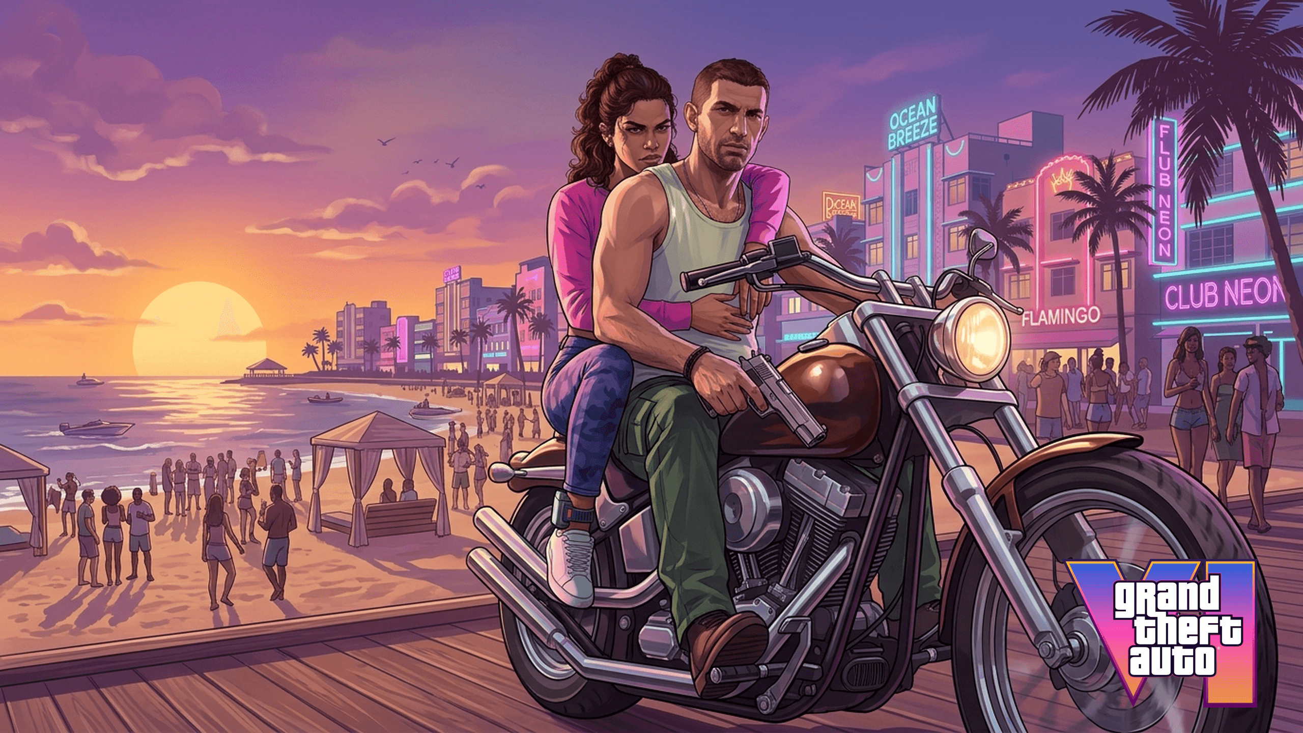 Vice City GTA 6 Desktop Wallpaper 4K